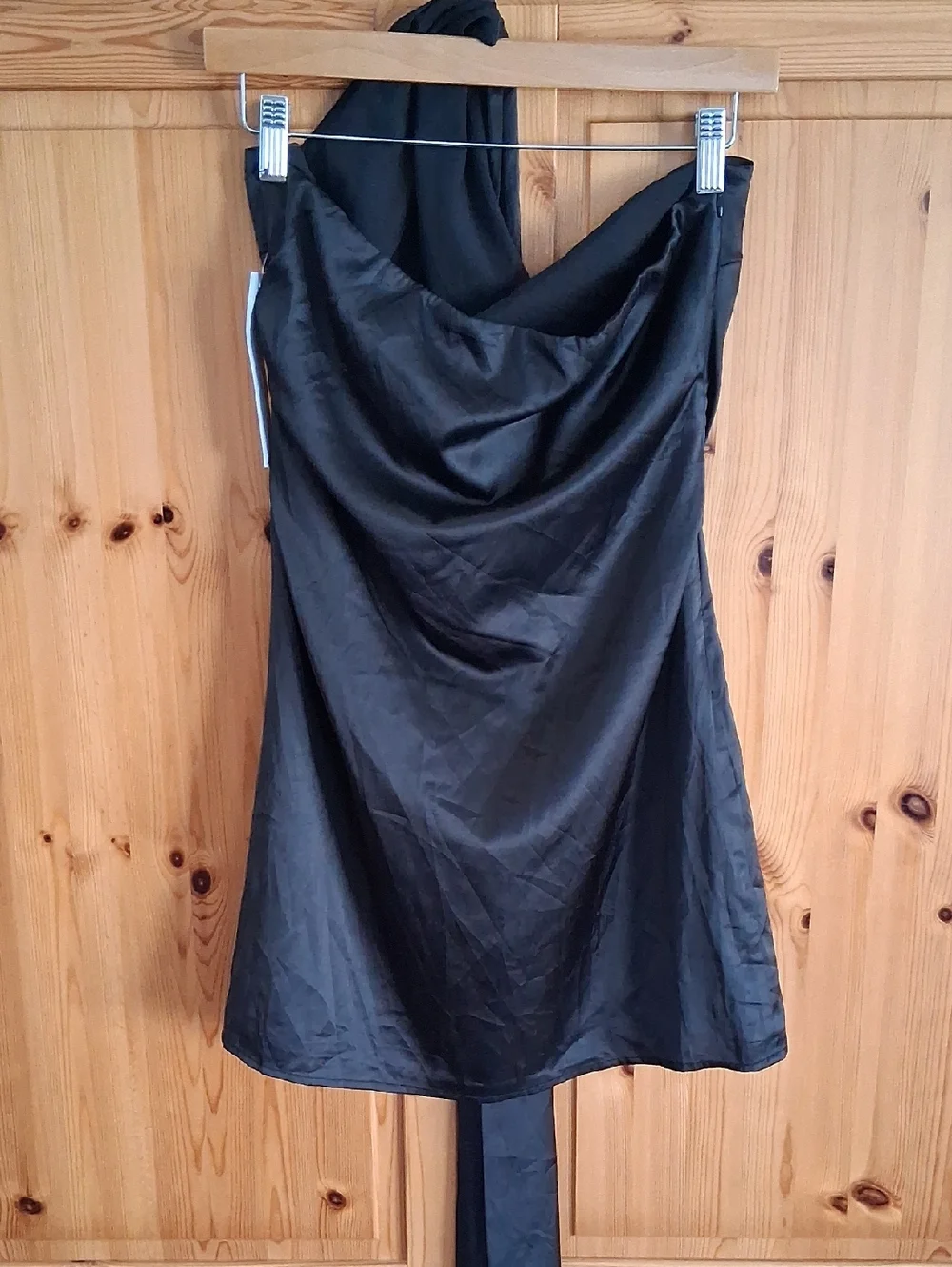 NWT Princess Polly Strapless Bodycon Black Artiste Scarf Mini Dress Size 8 - Picture 4 of 8